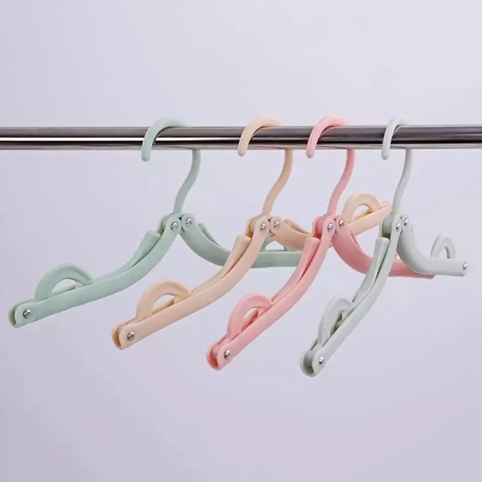 Multi Fold Travel Hanger, Portable Outdoor Non-Slip Hanger, Clothespin Towel Sock Storage Organizer, Clothes Hanger with Clips, Portable Plastic Display Hangers, Coats Hanger, Folding Clothing Organizer