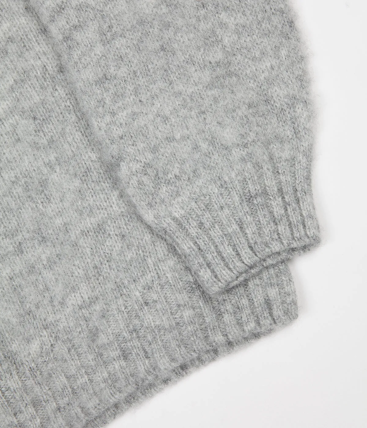 Norse Projects Birnir Fairisle Knit Jumper - Light Grey Melange