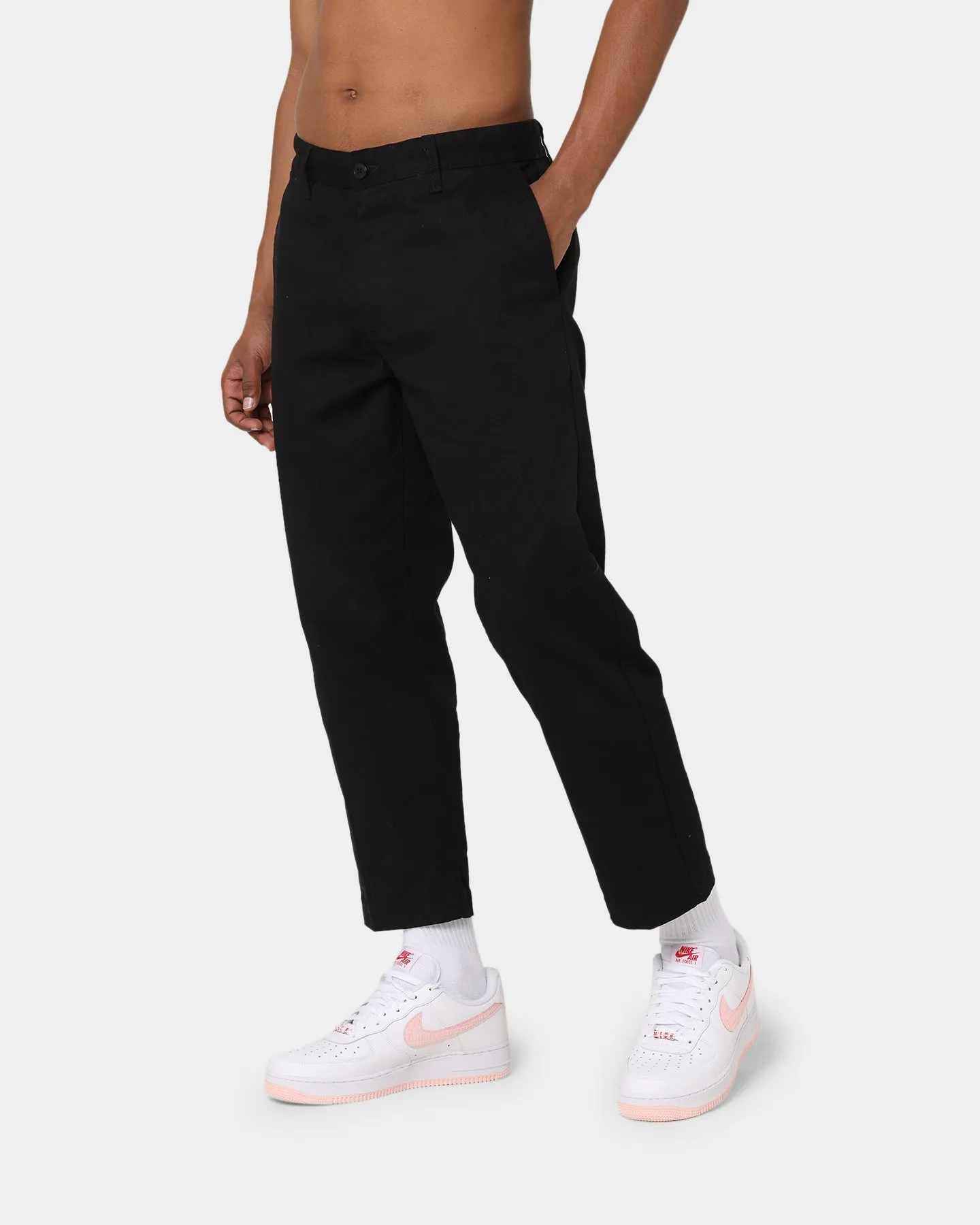 Obey Straggler Flooded Pants Black