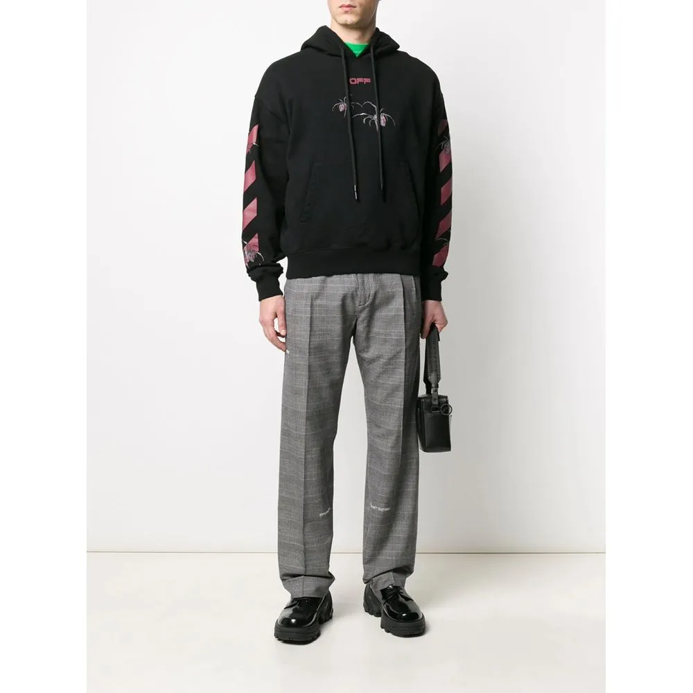 Off-White Arachno Oversized Hooded Sweatshirt in Black