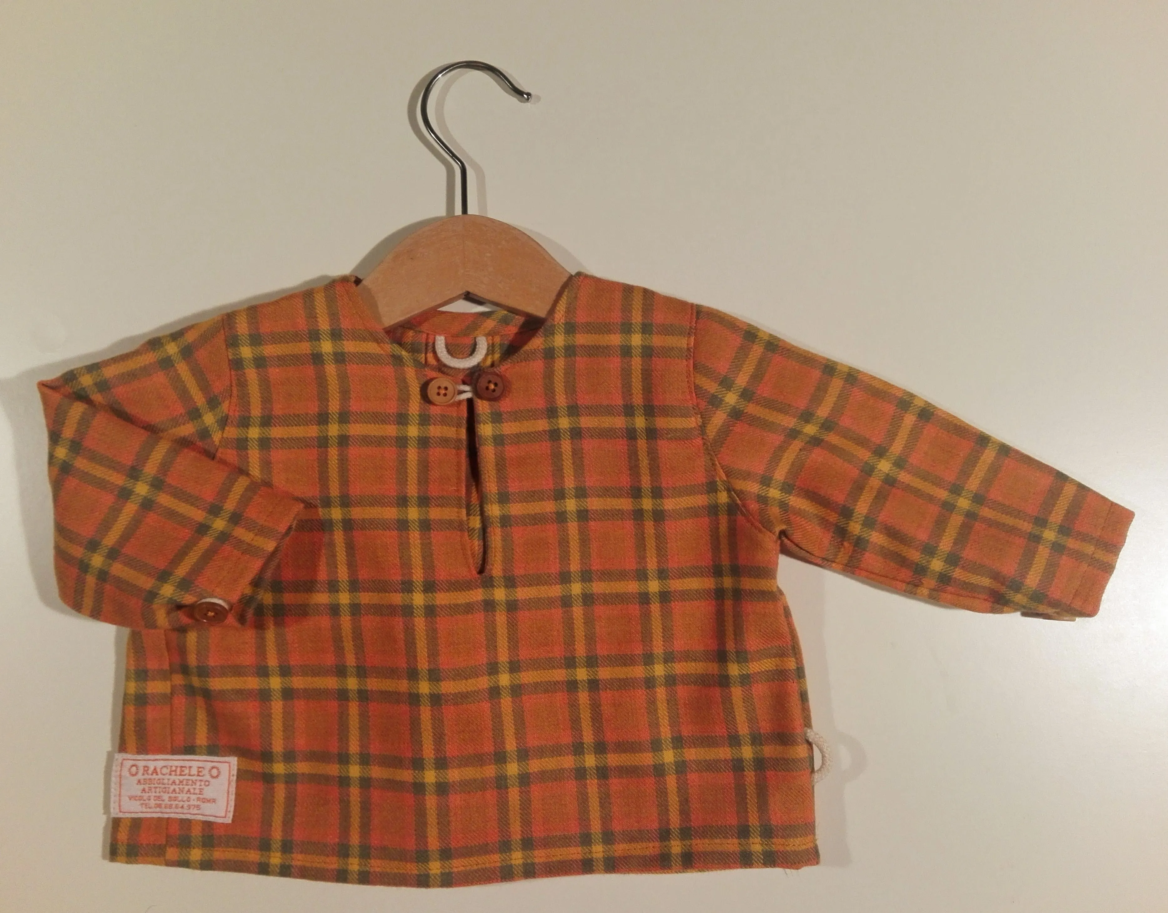 Shirt in flanel with patches on the sleeve