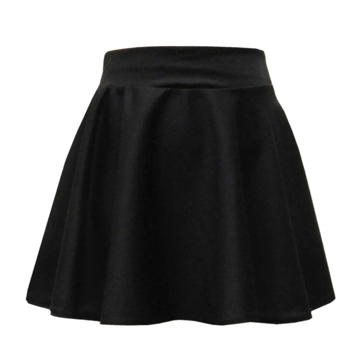 Skater Skirt Skirts Girls Kids Casual Party and School Wear Black 7 to 13 Years