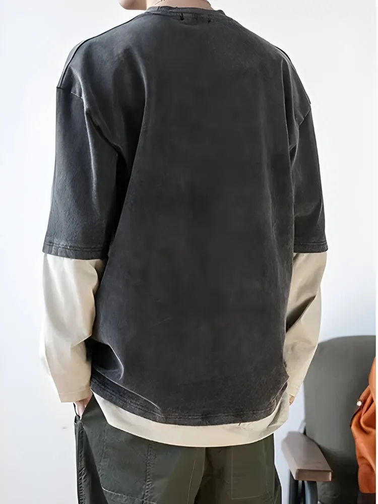 Soft Boy Layered Sleeve Sweatshirt