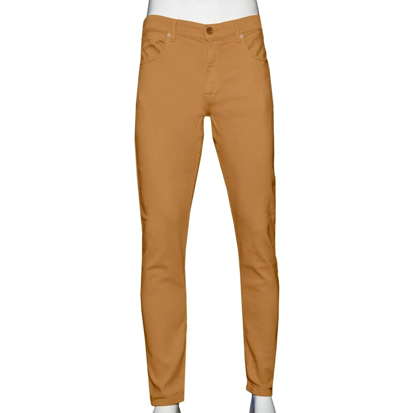 Soft Stretch Slim Fit Jeans - Burnt Orange