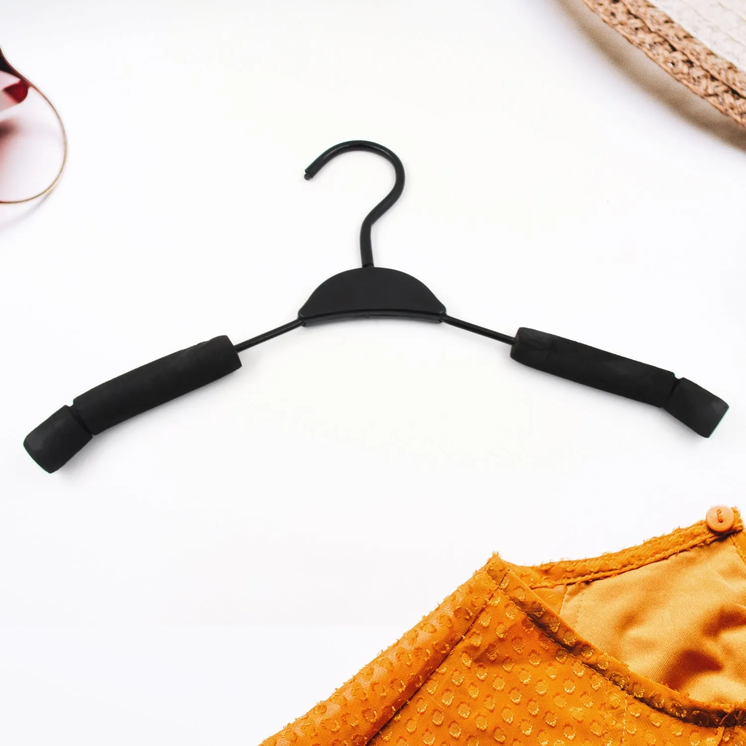 Solid Sponge Hanger Non-Slip Hanger Home No Trace Clothes Hanging Pants Clip Clothing Store Hangers, Clothes Hanger for Closet Wedding Dress Women, Men, Children Clothing (1 Pc / Mix Color)