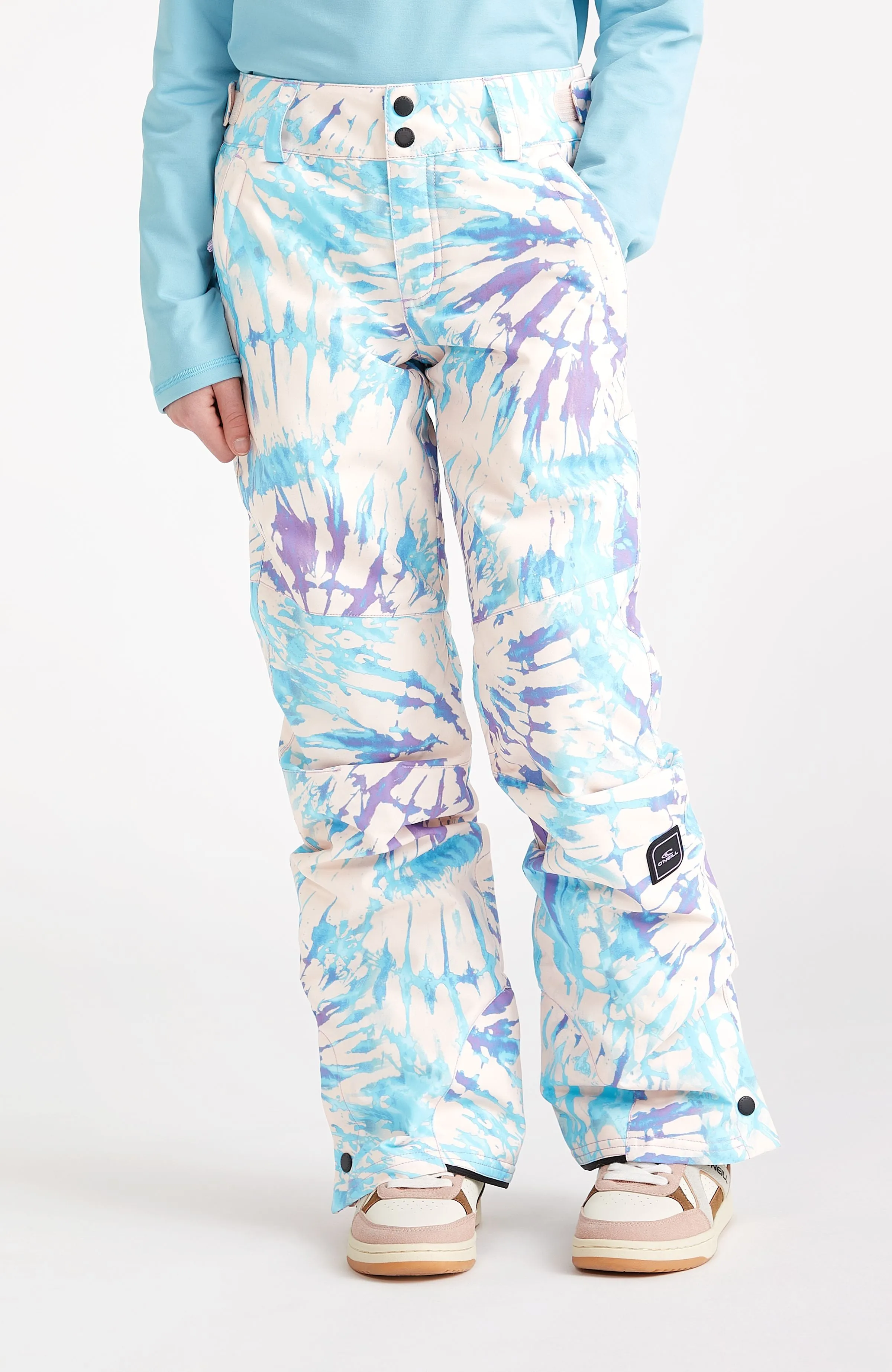 Star Printed Snow Pants | Pink Tie Dye