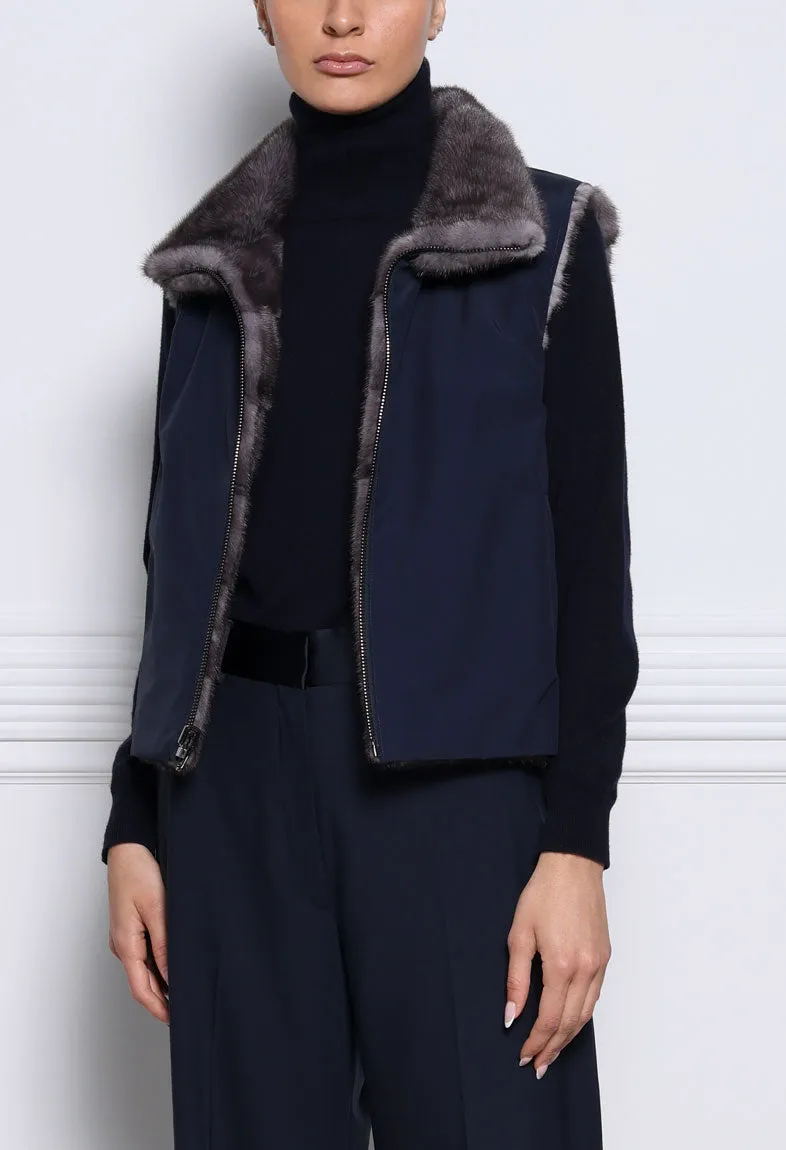 The Nina Storm Mink Fur Vest