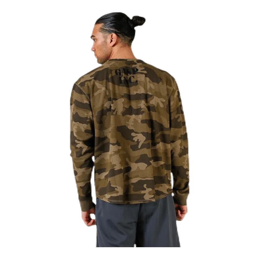 Thermal gym sweater Patterned/Green