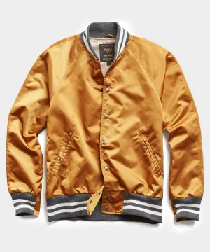 Todd Snyder   Golden Bear Japanese Nylon Bomber Jacket in Gold