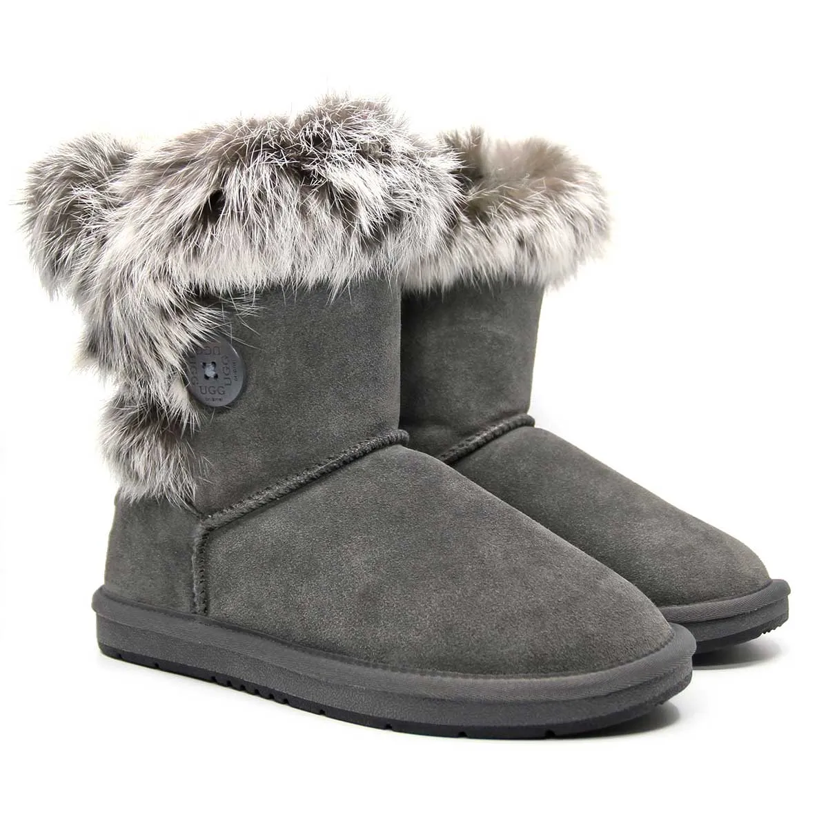 UGG Short Button Fur Boots