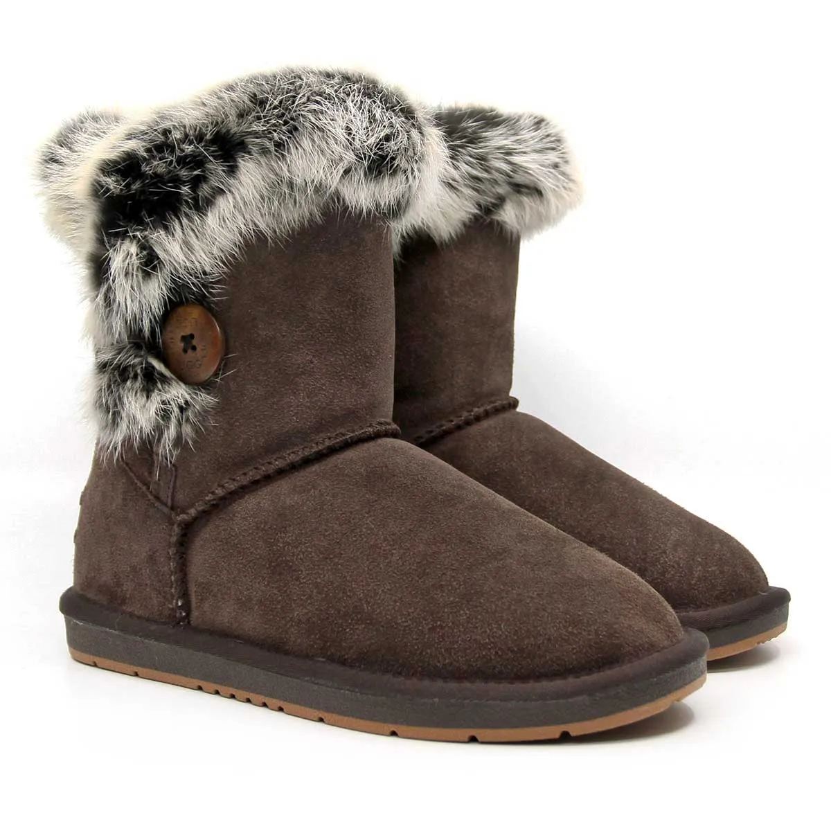 UGG Short Button Fur Boots