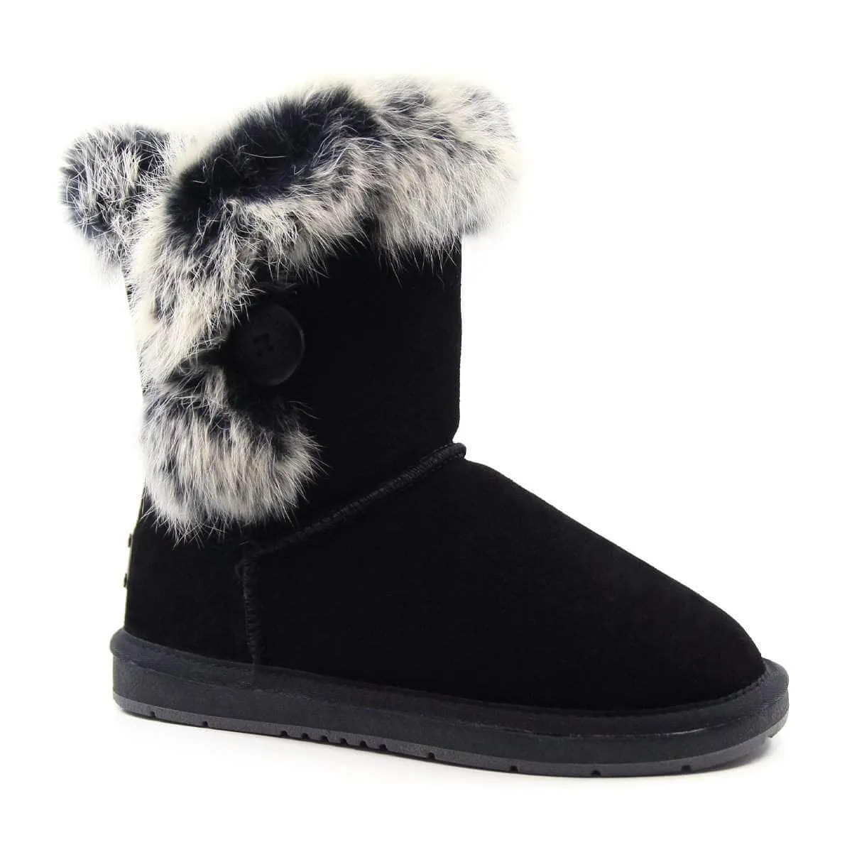 UGG Short Button Fur Boots