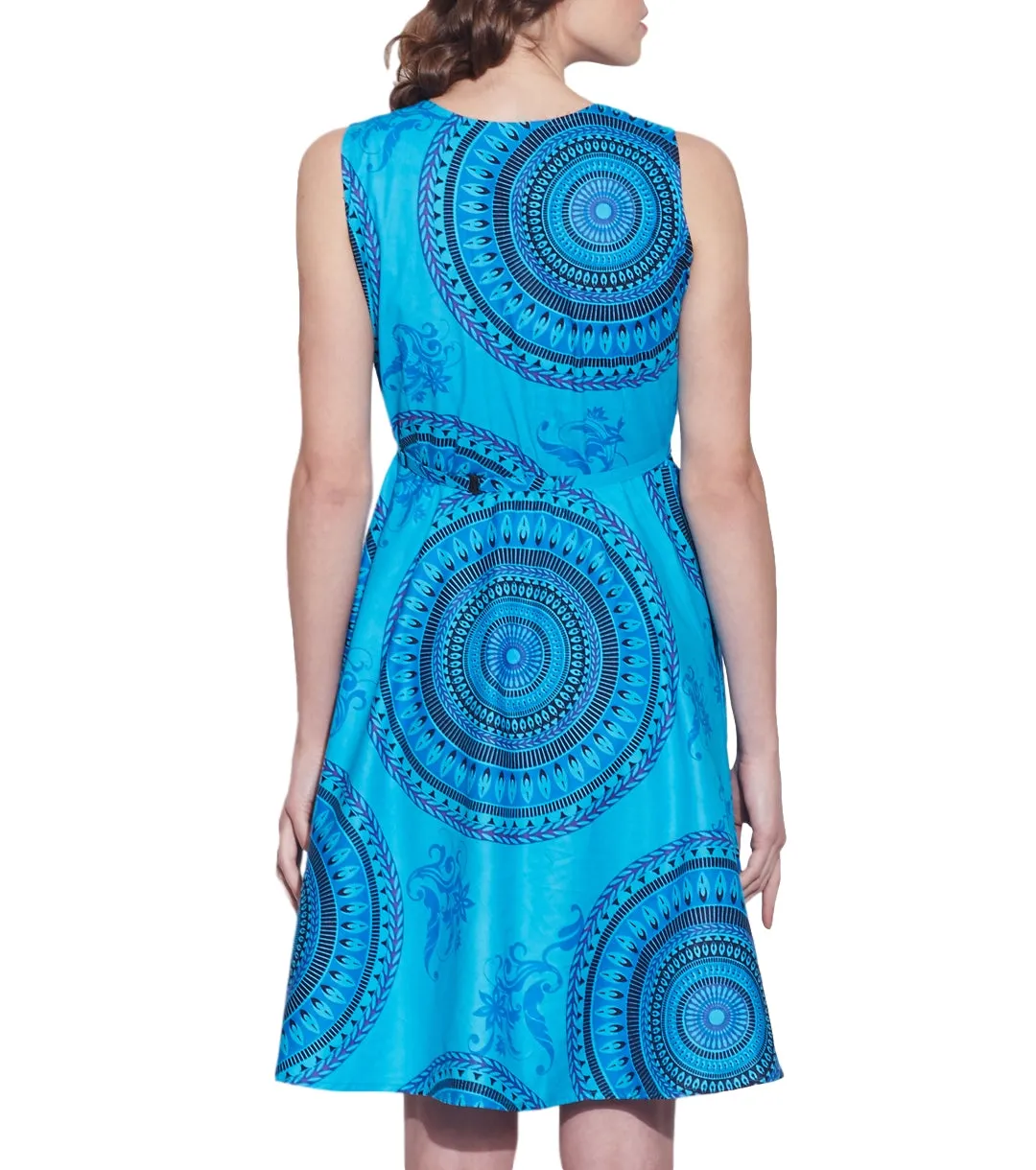 Women's Apparel Cotton Printed Dress,Machine Washable,W-CPD44-1603,Size-44 Inch