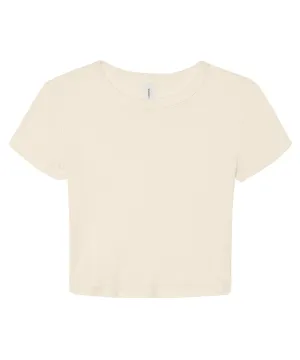 Womens micro rib baby t-shirt | Solid Natural Blend