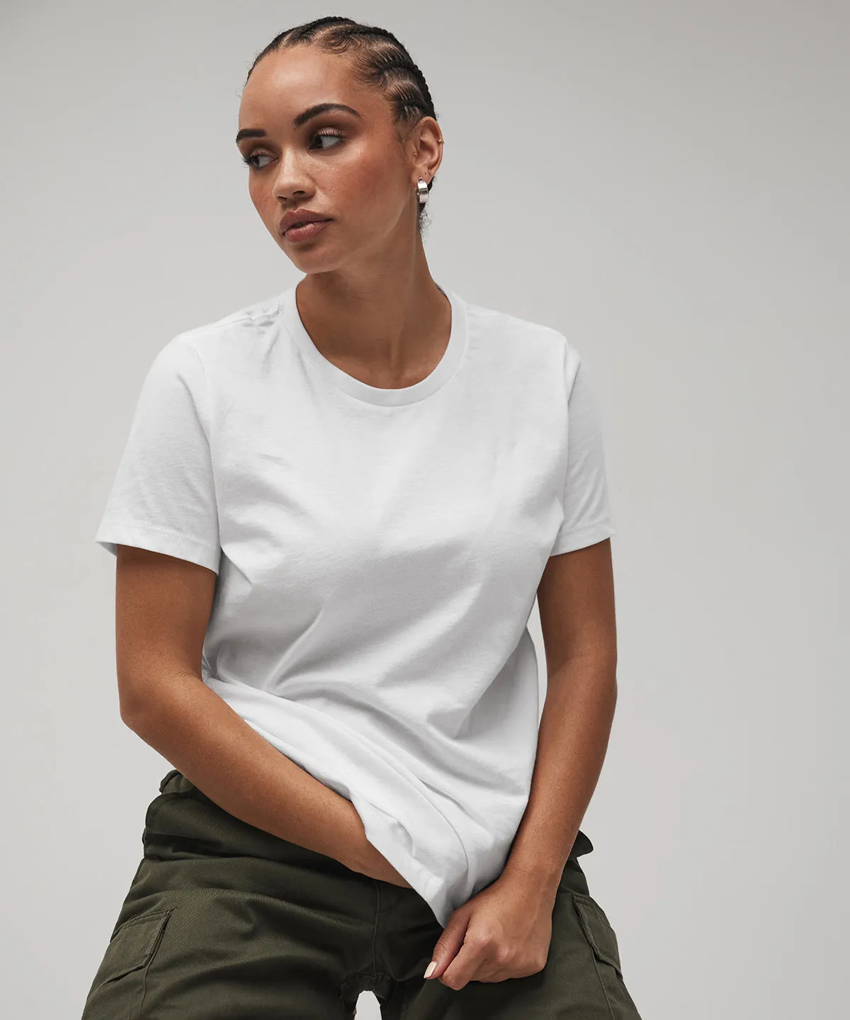 Womens relaxed Jersey short sleeve tee | Black