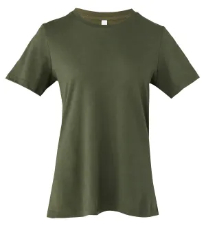 Womens relaxed Jersey short sleeve tee | Military Green