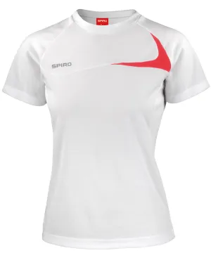 Womens Spiro dash training shirt | White/Red