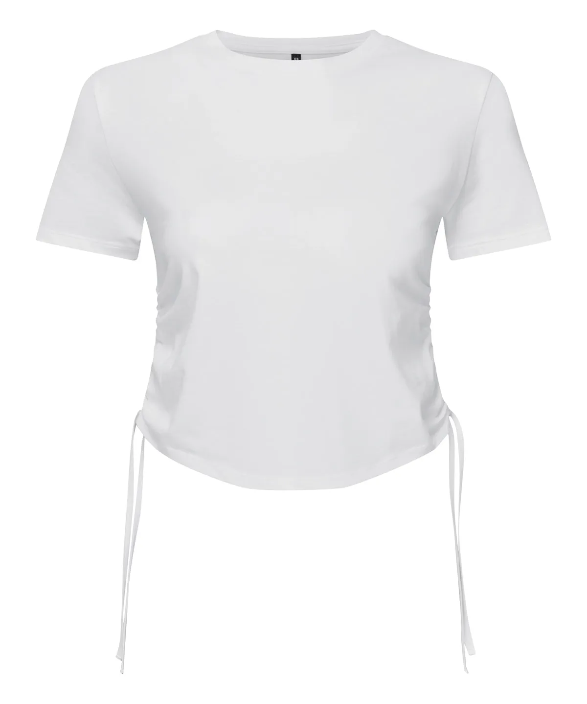 Womens TriDri® ruched crop top | White