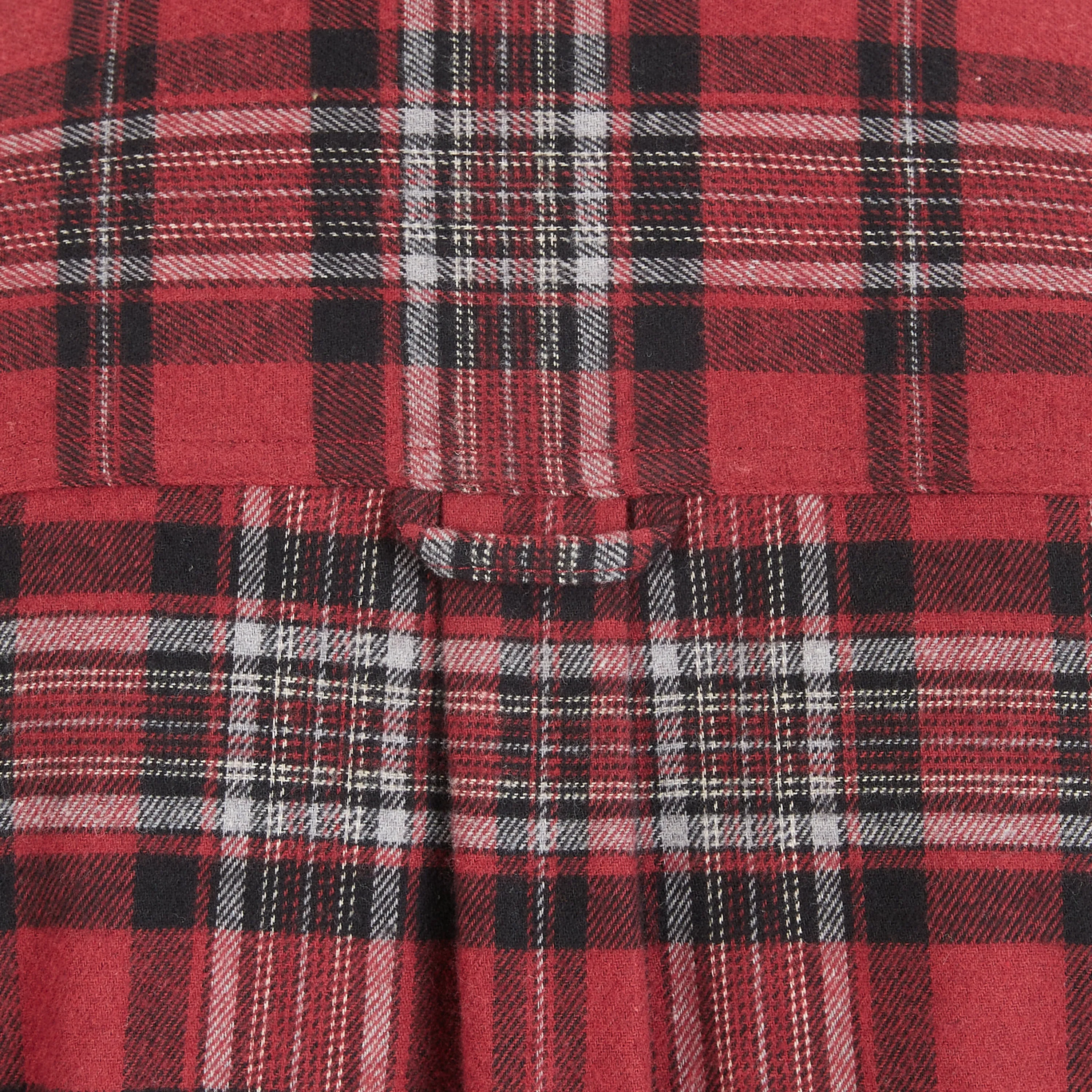 ZIP-FRONT SHERPA-LINED FLANNEL SHIRT JACKET